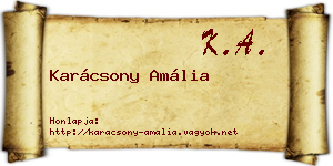 Karácsony Amália névjegykártya